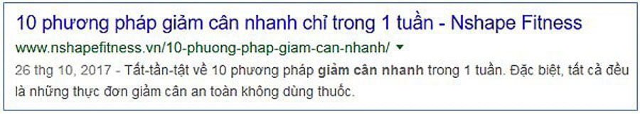 Ví dụ của meta description tốt 